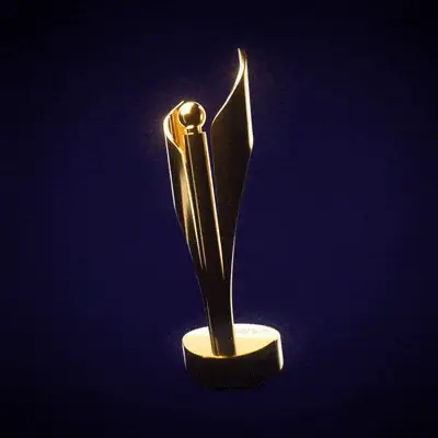 Canadian Screen Award trophy, slowly rotating